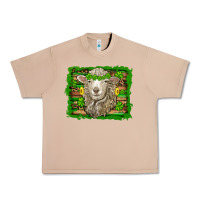 St Patricks Day Sheep Shamrock Gold  Serape Leopard Glitter Urban Heavy Tee | Teevron