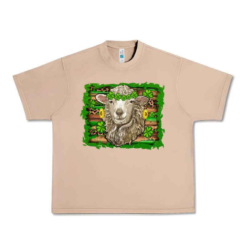 St Patricks Day Sheep Shamrock Gold  Serape Leopard Glitter Urban Heavy Tee by Artiststas | Teevron