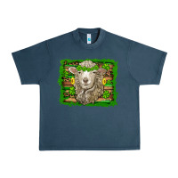 Midnight Navy st patricks day sheep shamrock gold  serape leopard glitter Urban Heavy Tee - Artiststas