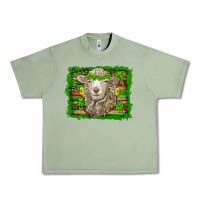 Oil Green st patricks day sheep shamrock gold  serape leopard glitter Urban Heavy Tee - Artiststas