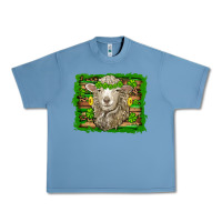 Pebble Blue st patricks day sheep shamrock gold  serape leopard glitter Urban Heavy Tee - Artiststas