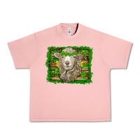 Salmon st patricks day sheep shamrock gold  serape leopard glitter Urban Heavy Tee - Artiststas