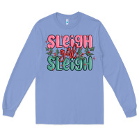 Colony Blue sleigh girl sleigh christmas Long Sleeve Tee - MaliasSmallBusiness