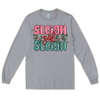 Heather Grey sleigh girl sleigh christmas Long Sleeve Tee - MaliasSmallBusiness