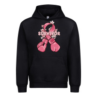 Black survivor breast cancer with boxing gloves Urban Hoodie - MaliasSmallBusiness