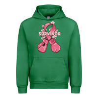 Emerald survivor breast cancer with boxing gloves Urban Hoodie - MaliasSmallBusiness