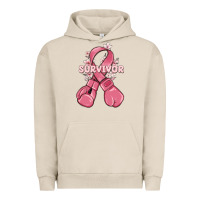 Pigment French Oak survivor breast cancer with boxing gloves Urban Hoodie - MaliasSmallBusiness