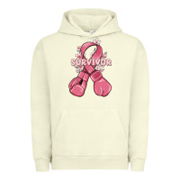 Pigment Pistachio survivor breast cancer with boxing gloves Urban Hoodie - MaliasSmallBusiness