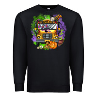 Black halloween school bus Premium Sweatshirt - AdoDesignShop