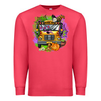 Cardinal halloween school bus Premium Sweatshirt - AdoDesignShop