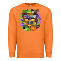 Carrot halloween school bus Premium Sweatshirt - AdoDesignShop