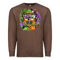 Chestnut halloween school bus Premium Sweatshirt - AdoDesignShop