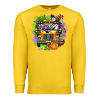 Lemon halloween school bus Premium Sweatshirt - AdoDesignShop
