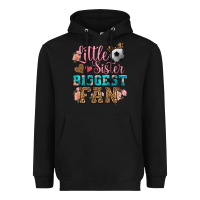 Black little sister biggest fan soccer Heavyweight Hoodie - HRA Design Shop