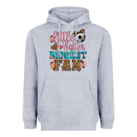 Heather Grey little sister biggest fan soccer Heavyweight Hoodie - HRA Design Shop
