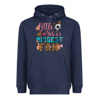 Navy little sister biggest fan soccer Heavyweight Hoodie - HRA Design Shop