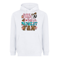White little sister biggest fan soccer Heavyweight Hoodie - HRA Design Shop