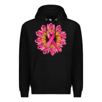 Black cancer ribbon sunflower Premium Hoodie - NancyCooperArtShop