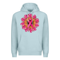 Blue Mist cancer ribbon sunflower Premium Hoodie - NancyCooperArtShop