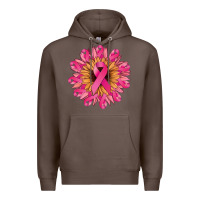 Coffee cancer ribbon sunflower Premium Hoodie - NancyCooperArtShop