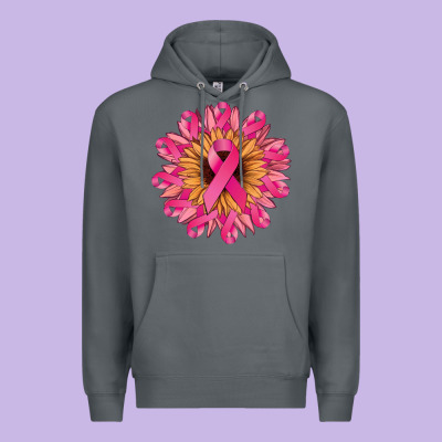 Cancer Ribbon Sunflower Premium Hoodie Designed By Nancycooperartshop