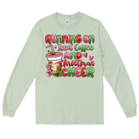 Matcha running on iced coffee and christmas cheer Long Sleeve Tee - MaliasSmallBusiness