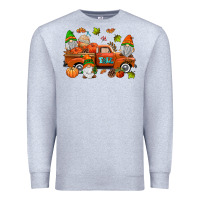 Heather Grey fall gnomes truck Premium Sweatshirt - AdoDesignShop