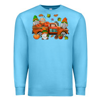 Ocean Blue fall gnomes truck Premium Sweatshirt - AdoDesignShop