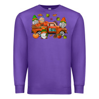 Purple fall gnomes truck Premium Sweatshirt - AdoDesignShop