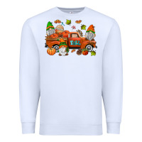 White fall gnomes truck Premium Sweatshirt - AdoDesignShop