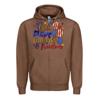 Chestnut flip flops fireworks and freedom Zipper Hoodie - texasbilliewilder