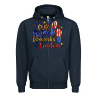 Navy flip flops fireworks and freedom Zipper Hoodie - texasbilliewilder