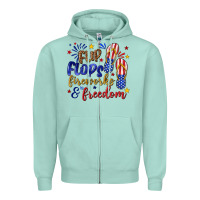 Seafoam flip flops fireworks and freedom Zipper Hoodie - texasbilliewilder