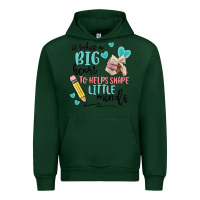 Forest Green it takes a big hearts to helps shape little minds Urban Hoodie - MaliasSmallBusiness