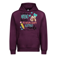 Mauve Wine it takes a big hearts to helps shape little minds Urban Hoodie - MaliasSmallBusiness