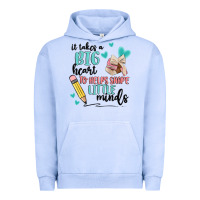Pigment Grape Ice it takes a big hearts to helps shape little minds Urban Hoodie - MaliasSmallBusiness