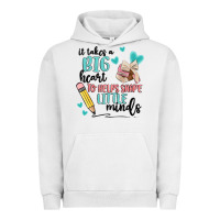 Pigment Lunar Rock it takes a big hearts to helps shape little minds Urban Hoodie - MaliasSmallBusiness
