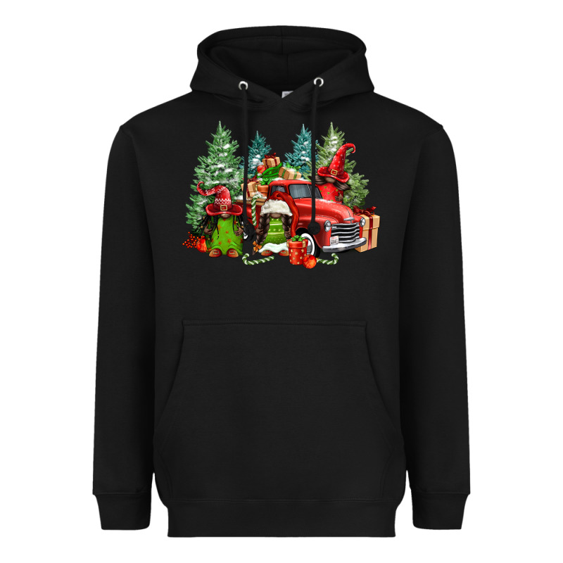 Merry Christmas Truck Afro Gnomies Heavyweight Hoodie by FaDigitalArtStudio | Teevron