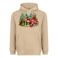 Mushroom merry christmas truck afro gnomies Heavyweight Hoodie - FaDigitalArtStudio