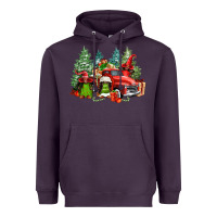 Plum merry christmas truck afro gnomies Heavyweight Hoodie - FaDigitalArtStudio