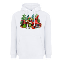 White merry christmas truck afro gnomies Heavyweight Hoodie - FaDigitalArtStudio