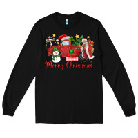 Black merry christmas truck Long Sleeve Tee - MaliasSmallBusiness