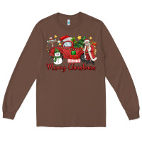 Chestnut merry christmas truck Long Sleeve Tee - MaliasSmallBusiness