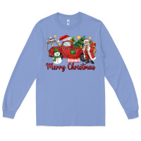 Colony Blue merry christmas truck Long Sleeve Tee - MaliasSmallBusiness