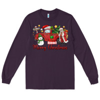 Plum merry christmas truck Long Sleeve Tee - MaliasSmallBusiness