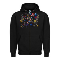 Fourth Of July Dancing Skeleton Zipper Hoodie | Teevron