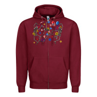 Burgundy fourth of july dancing skeleton Zipper Hoodie - texasbilliewilder