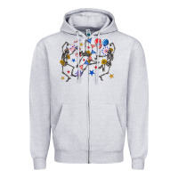 Heather Grey fourth of july dancing skeleton Zipper Hoodie - texasbilliewilder