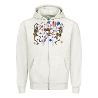 Oatmeal Heather fourth of july dancing skeleton Zipper Hoodie - texasbilliewilder