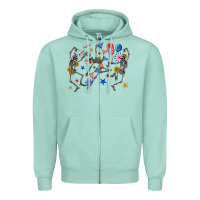 Seafoam fourth of july dancing skeleton Zipper Hoodie - texasbilliewilder